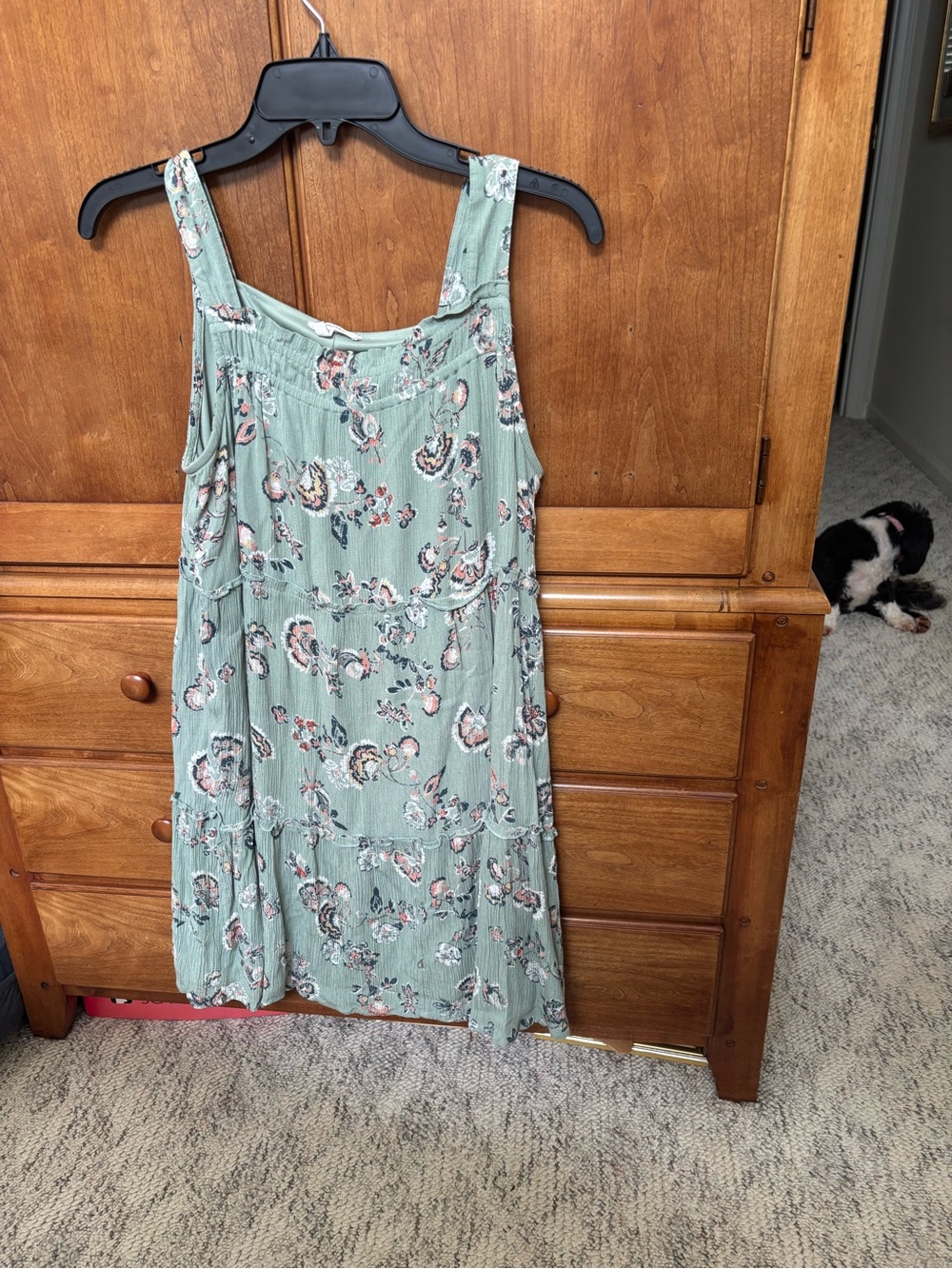 Maurices Mint Green Floral Sleeveless Slip Dress